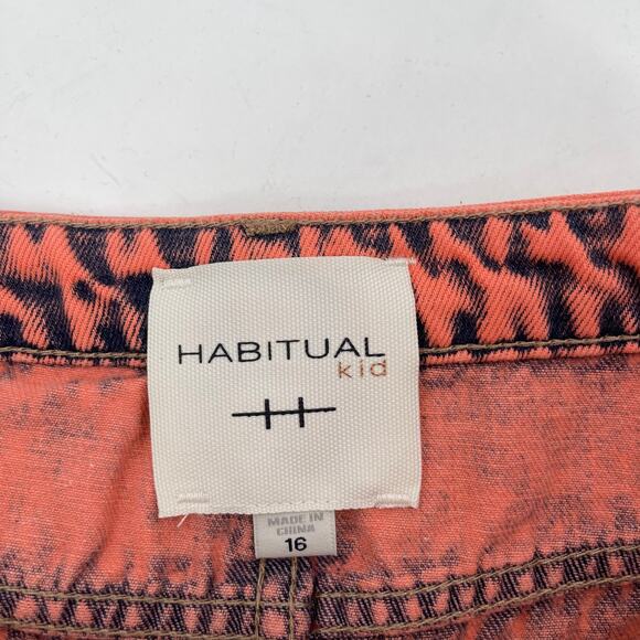 HABITUAL KID Jean Shorts Size 16 Girls Denim Coral Retro High Rise Ritual NWT - Picture 6 of 16